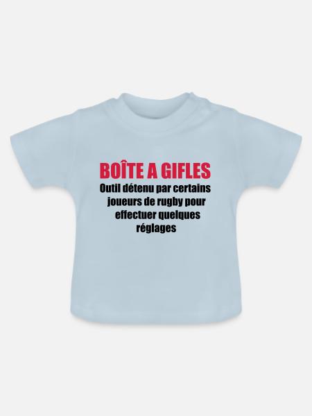 Rugby-Club - Baby Bio-T-Shirt mit Rundhals - Hellblau