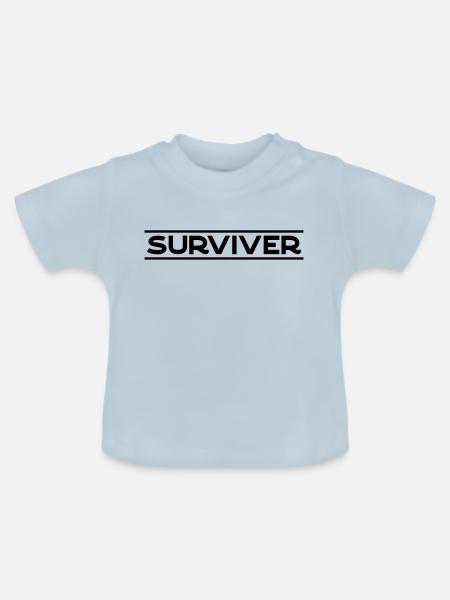 Surviver - Baby Bio-T-Shirt mit Rundhals - Hellblau