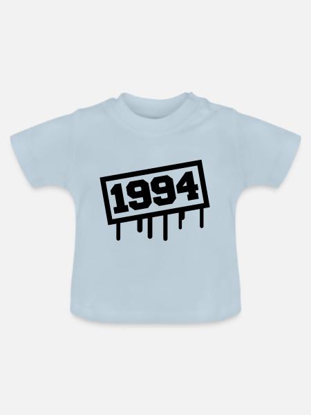 1994 - Baby Bio-T-Shirt mit Rundhals - Hellblau