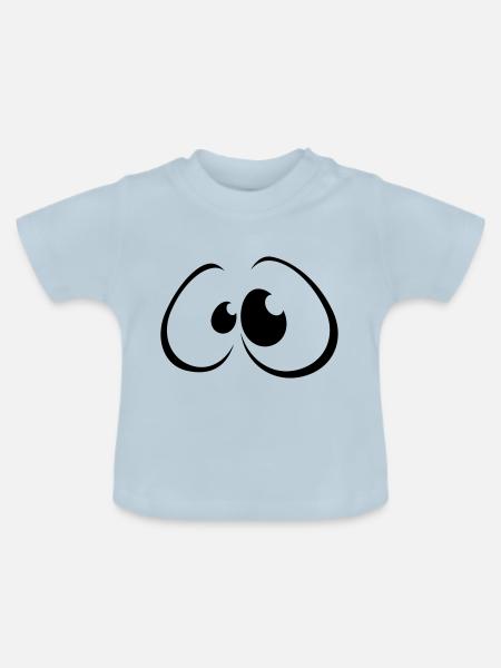 Eyes Design - Baby Bio-T-Shirt mit Rundhals - Hellblau