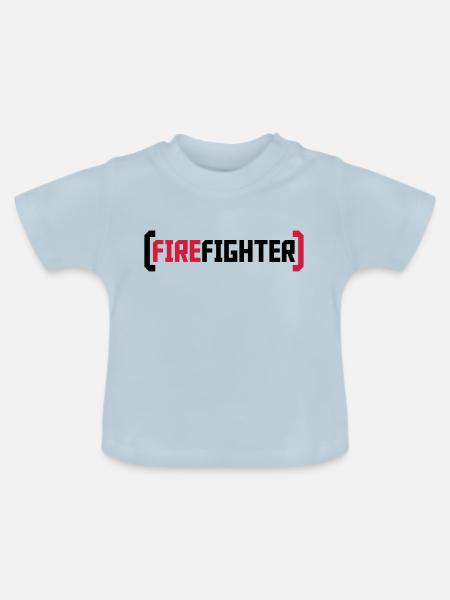 Firefighter Logo - Baby Bio-T-Shirt mit Rundhals - Hellblau