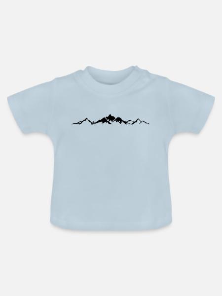 Landschaft - Berge - Baby Bio-T-Shirt mit Rundhals - Hellblau