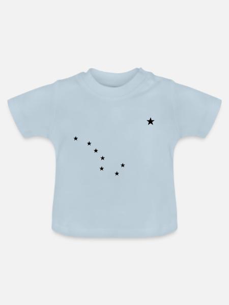 Alaska Stars - Baby Bio-T-Shirt mit Rundhals - Hellblau
