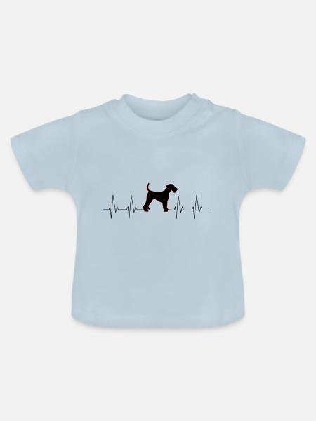 Terrier Love - Baby Bio-T-Shirt mit Rundhals - Hellblau