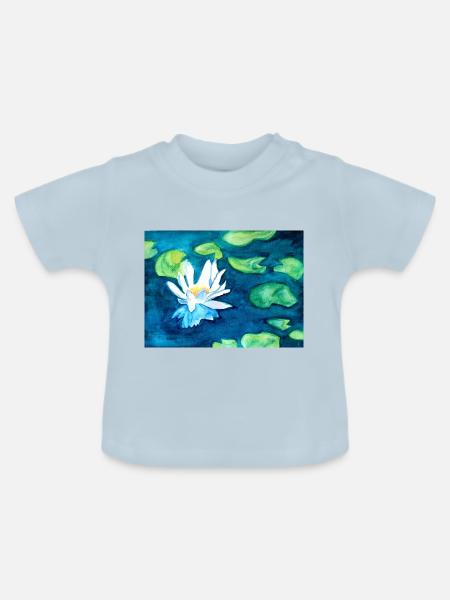 Lotus - Baby Bio-T-Shirt mit Rundhals - Hellblau