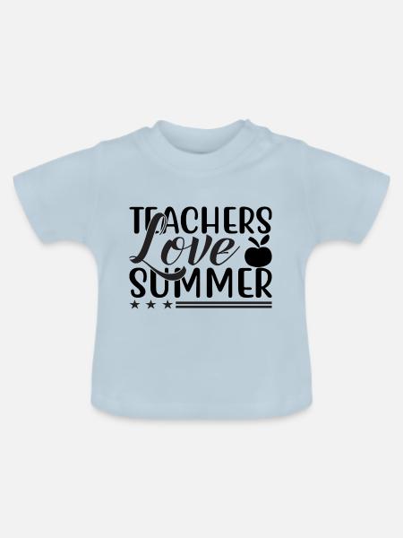 Teachers love Summer - Baby Bio-T-Shirt mit Rundhals - Hellblau