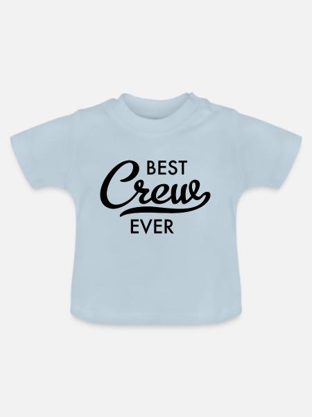 Crew - Baby Bio-T-Shirt mit Rundhals - Hellblau