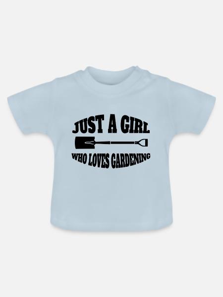 Gärtnerin Mädchen Garten Obstgarten Hobbygärtner - Baby Bio-T-Shirt mit Rundhals - Hellblau