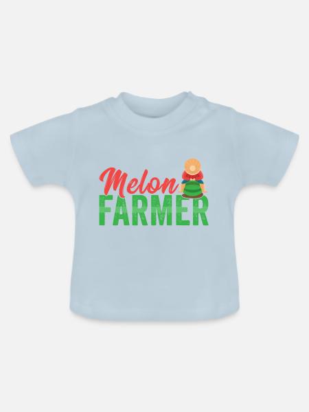Watermelon Farmer - Baby Bio-T-Shirt mit Rundhals - Hellblau