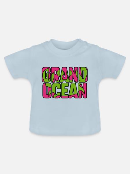 Großer Ozean - Baby Bio-T-Shirt mit Rundhals - Hellblau