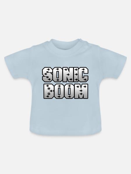 SonicBoom - Baby Bio-T-Shirt mit Rundhals - Hellblau