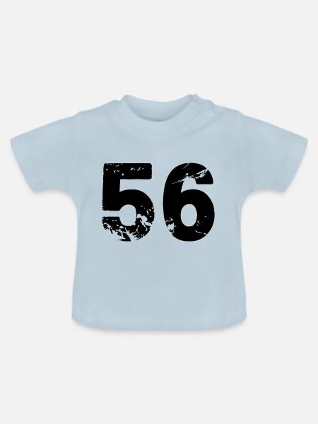 56 - Baby Bio-T-Shirt mit Rundhals - Hellblau