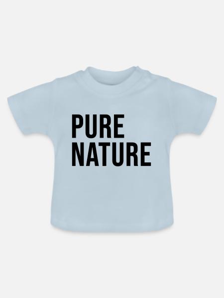 Pure Nature - Baby Bio-T-Shirt mit Rundhals - Hellblau