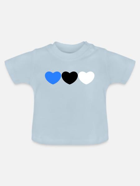 Estnisches Herz - Baby Bio-T-Shirt mit Rundhals - Hellblau