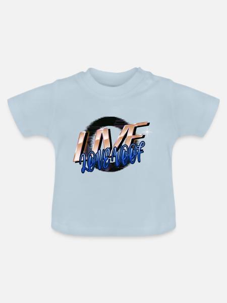 bday beagle owner fun sayings - Baby Bio-T-Shirt mit Rundhals - Hellblau