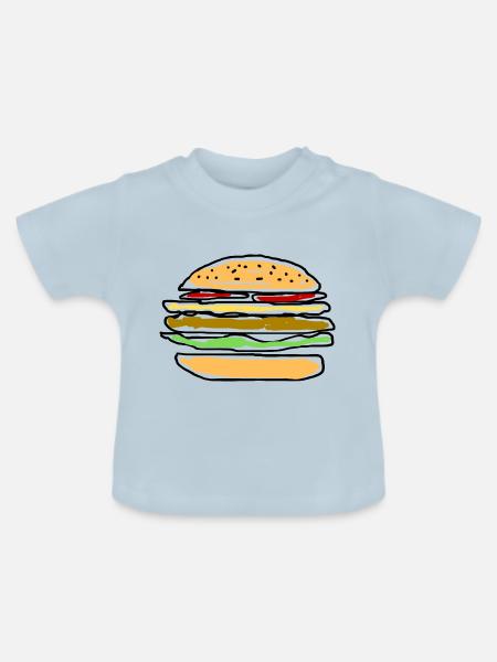 Burger - Baby Bio-T-Shirt mit Rundhals - Hellblau