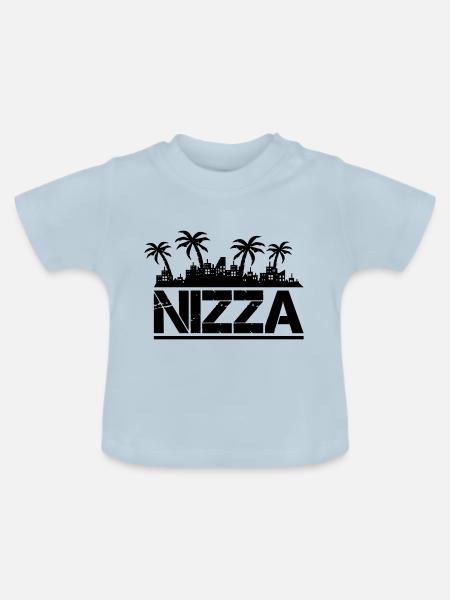 nizza - Baby Bio-T-Shirt mit Rundhals - Hellblau