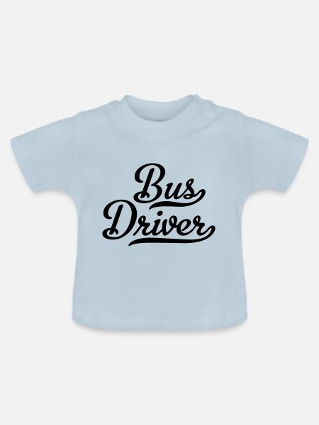 Busfahrer - Baby Bio-T-Shirt mit Rundhals - Hellblau