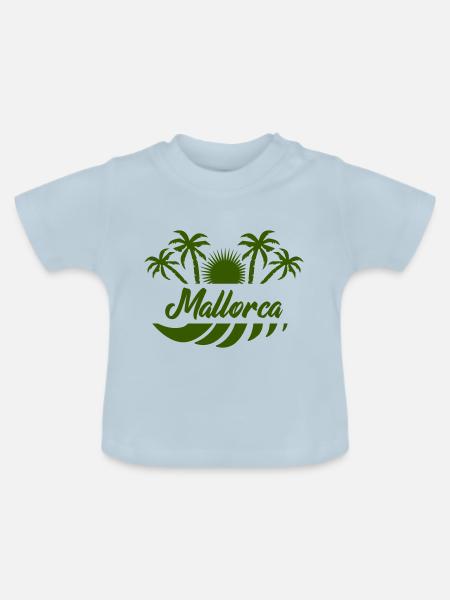 mallorca - Baby Bio-T-Shirt mit Rundhals - Hellblau