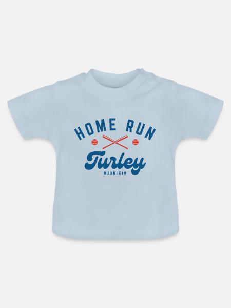 H.O.M.E RUN TURLEY MANNHEIM - Baby Bio-T-Shirt mit Rundhals - Hellblau