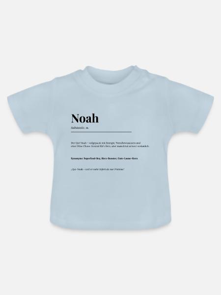 Noah - Baby Bio-T-Shirt mit Rundhals - Hellblau
