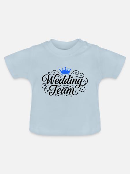 Wedding Team Hochzeit - Baby Bio-T-Shirt mit Rundhals - Hellblau