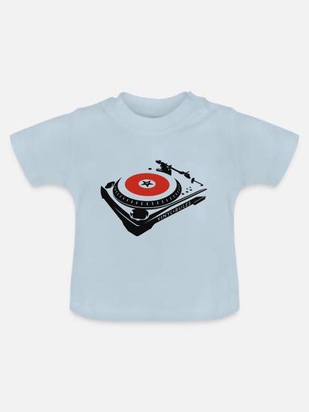 VINYL RULES - Baby Bio-T-Shirt mit Rundhals - Hellblau
