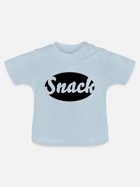 Snack - Baby Bio-T-Shirt mit Rundhals - Hellblau