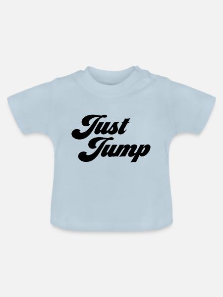 springen - Baby Bio-T-Shirt mit Rundhals - Hellblau