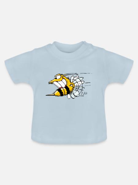 Wespen-Joe - Baby Bio-T-Shirt mit Rundhals - Hellblau