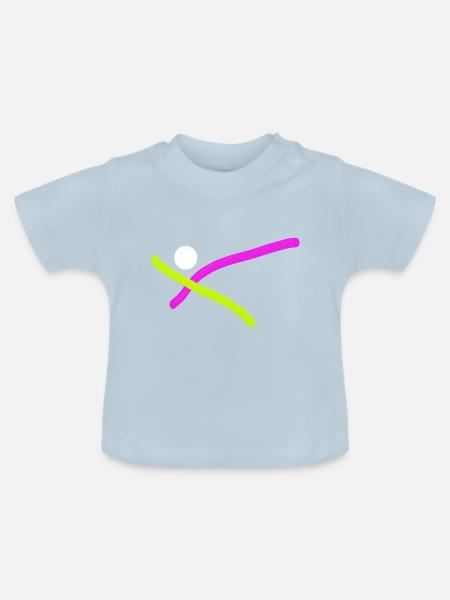 Lines & Circle - Baby Bio-T-Shirt mit Rundhals - Hellblau