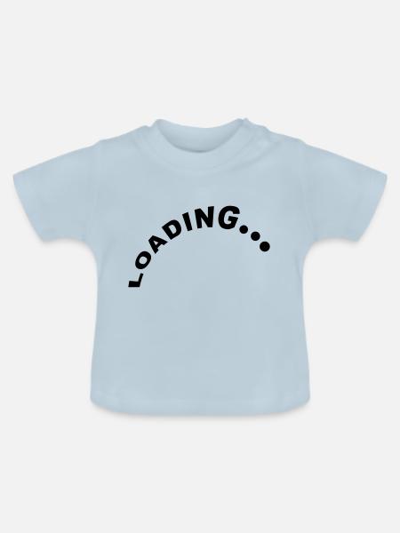 Loading Design - Baby Bio-T-Shirt mit Rundhals - Hellblau