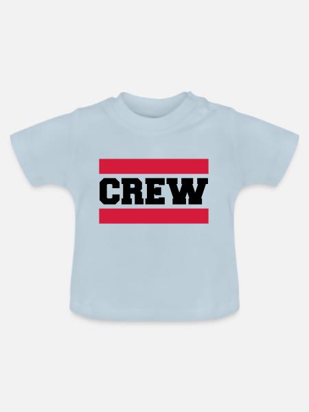 Crew - Baby Bio-T-Shirt mit Rundhals - Hellblau