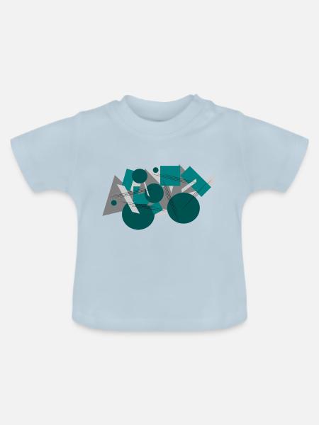 Abstrakt - Baby Bio-T-Shirt mit Rundhals - Hellblau