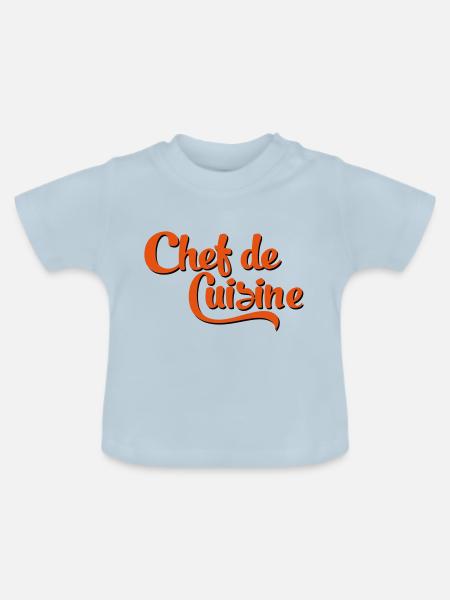 Koch - Baby Bio-T-Shirt mit Rundhals - Hellblau