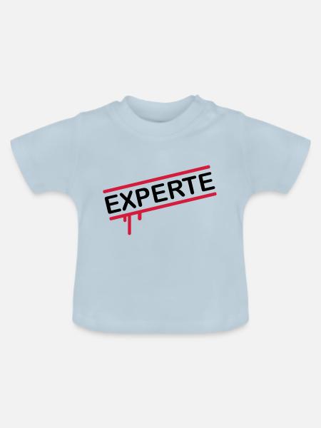 experte_1_f2 - Baby Bio-T-Shirt mit Rundhals - Hellblau