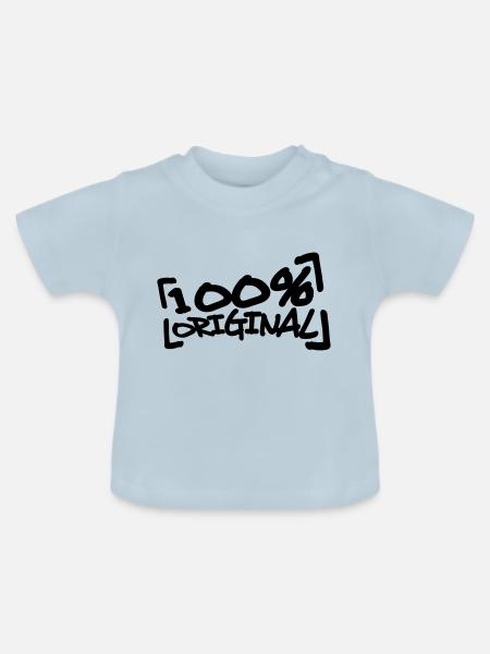 Cartoon Comic 100 % Original - Baby Bio-T-Shirt mit Rundhals - Hellblau
