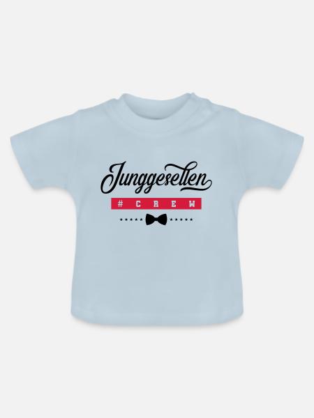 junggesellen crew - Baby Bio-T-Shirt mit Rundhals - Hellblau