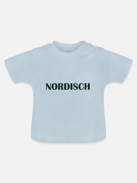 Nordisch - Baby Bio-T-Shirt mit Rundhals - Hellblau