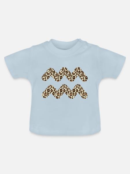 Sternzeichen Wassermann - Baby Bio-T-Shirt mit Rundhals - Hellblau