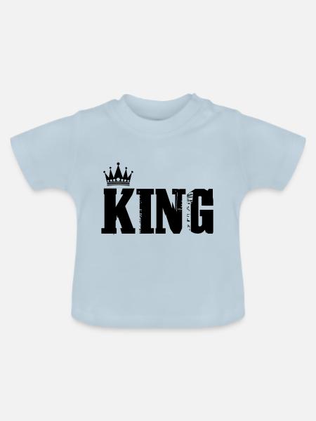 King - Baby Bio-T-Shirt mit Rundhals - Hellblau