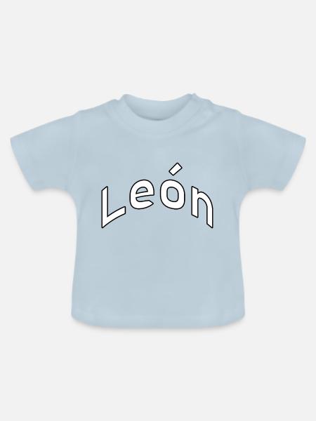 León - Baby Bio-T-Shirt mit Rundhals - Hellblau