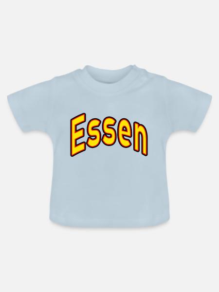 essen - Baby Bio-T-Shirt mit Rundhals - Hellblau