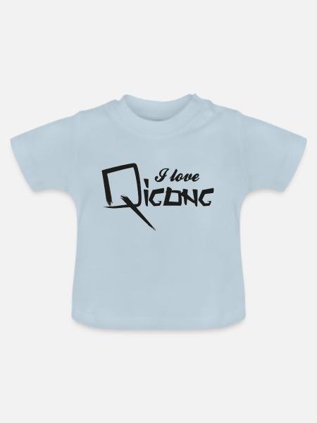 i love qigong - Baby Bio-T-Shirt mit Rundhals - Hellblau