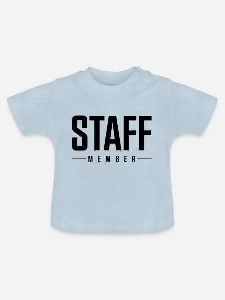 Staff Member - Baby Bio-T-Shirt mit Rundhals - Hellblau