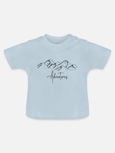 Adventure - Baby Bio-T-Shirt mit Rundhals - Hellblau