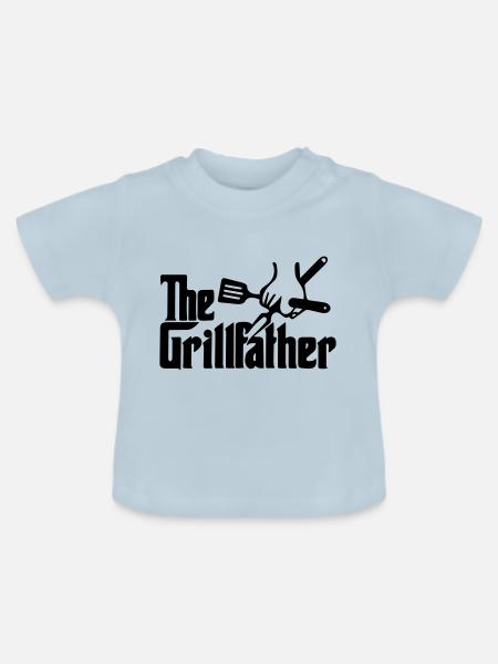 Der Grillvater - Baby Bio-T-Shirt mit Rundhals - Hellblau