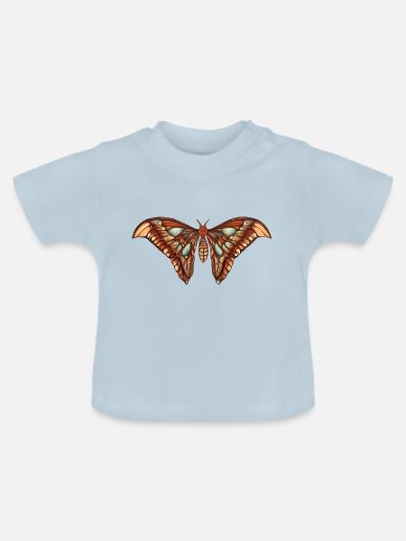 Eine Illustration eines -Schmetterlings - Baby Bio-T-Shirt mit Rundhals - Hellblau
