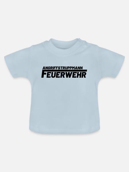 Angriffstruppmann Freiwillige Feuerwehr - Baby Bio-T-Shirt mit Rundhals - Hellblau