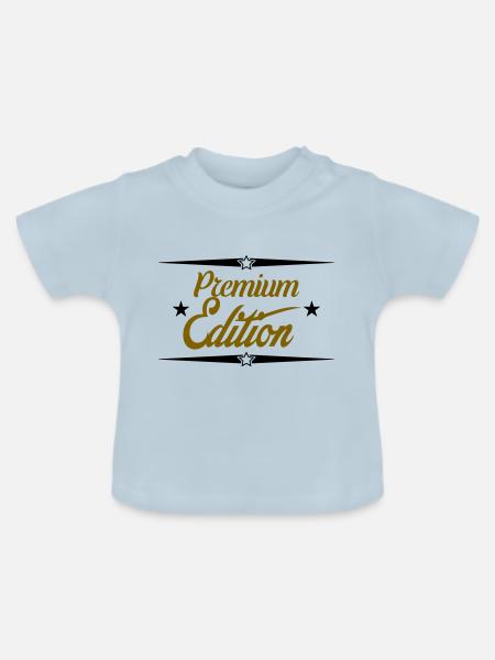 premium edition - Baby Bio-T-Shirt mit Rundhals - Hellblau